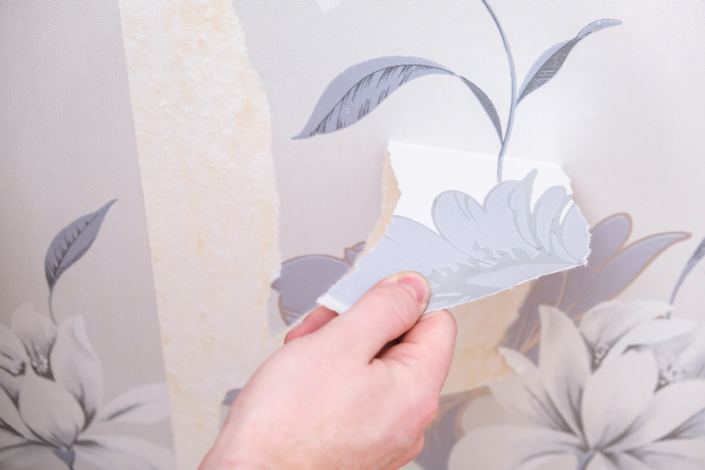 Facharbeiter entfernt Tapete Facharbeiter entfernt Tapete